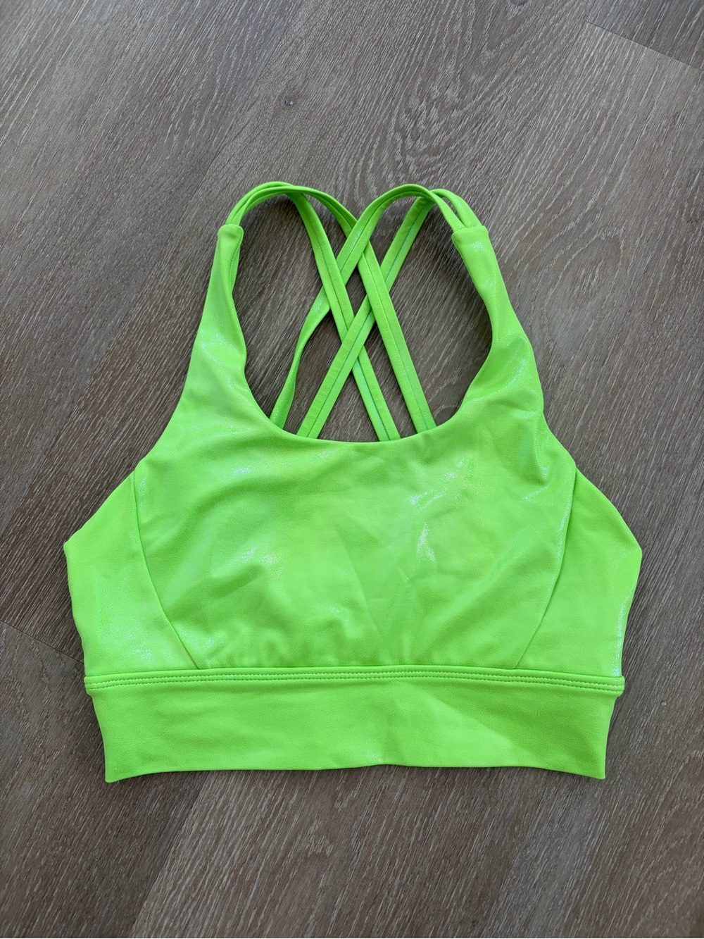BuffBunny Neon Green Crisscross Sports Bra